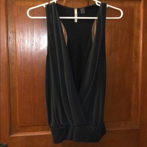 Black, low cut Solemio tank top